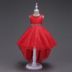 Vestido Niña de Encaje Falda Hasta El Suelo TQE095