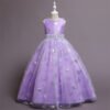 Vestido Niña Falda Larga Lentejuelas de Nieve para Primera Comunion TQE097