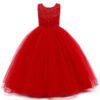 Elegante Vestido Niña Falda Larga para Primera Comunion TQE098