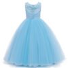 Elegante Vestido Niña Falda Larga para Primera Comunion TQE098