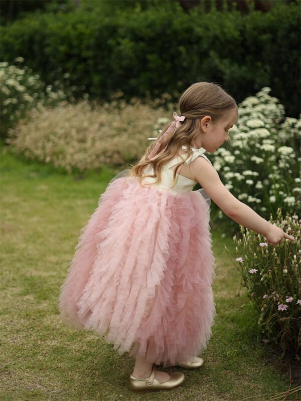 Largo Pink Tutu Vestido Niña TQL02