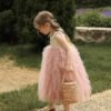 Largo Pink Tutu Vestido Niña TQL02