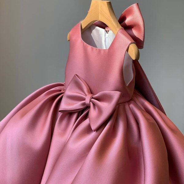 Clasico Mint Vestido Niña de Raso para Bautizo TQL05