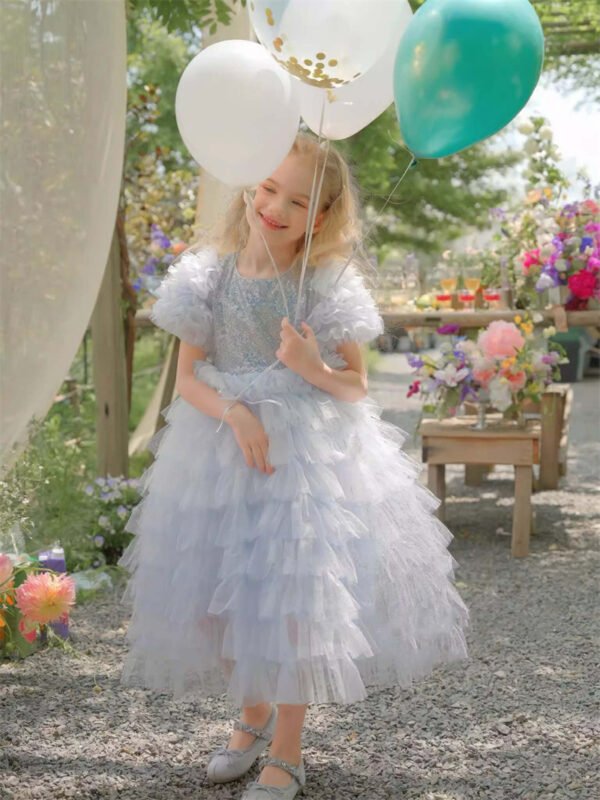 Dusty Blur Tutu Vesido Niña ManGAS Abullonadas TQL09