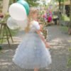 Dusty Blur Tutu Vesido Niña ManGAS Abullonadas TQL09
