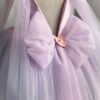 Lila Elegante Princesa Vestido Niña de Gasa Detalle Flor TQL15