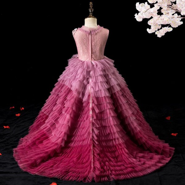 Lujoso Tutu Vestido Niña de Banquete Sin Mangas TQL18