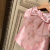 Vestido Niña de Raso Detalle Perla TQL19