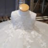 Elegante Vestido Niña de Gasa con Gran Moño para Bautizo Primera Comunion TQL20