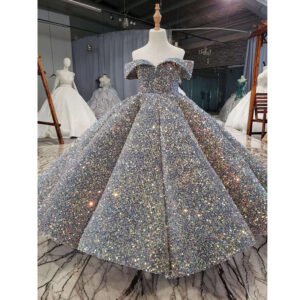 Lujoso Vestido Niña de Banquete Todos Lentejuelas TQL23