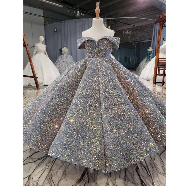 Lujoso Vestido Niña de Banquete Todos Lentejuelas TQL23