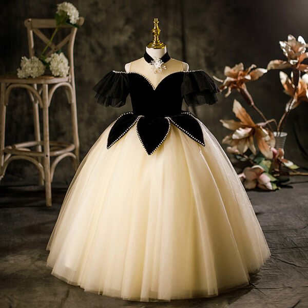 Champagne Princesa Vestido Niña TQL33
