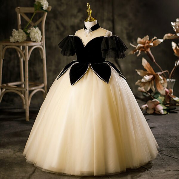 Champagne Princesa Vestido Niña TQL33