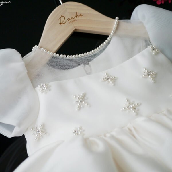 Elegante Perla Vestido Niña de Princesa para Bautizo Primera Comunion TQL34