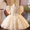 Vestido Niña Pegado Perla Manuales para Bautizo TQL36