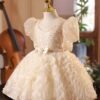 Vestido Niña Pegado Perla Manuales para Bautizo TQL36