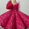 Lujoso Vestido Niña de Cena Pegados Pedrerias Manuales TQL49