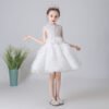 Blanco Elegante Tutu Vestido Niña de Falda para Bautizo Primera Comunion TQL57