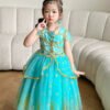 Set Vestido de Niña Tematica Princesa Vestido Vispera con Banda TQP16