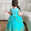 Set Vestido de Niña Tematica Princesa Vestido Vispera con Banda TQP16