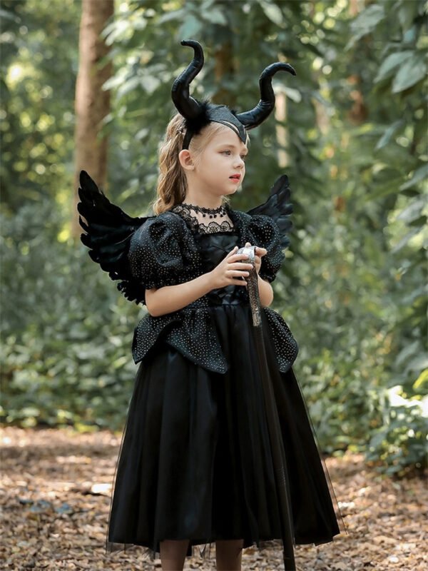 Set Vestido de Niña Tematica Princesa Vestido Vispera con Banda y Collar TQP18