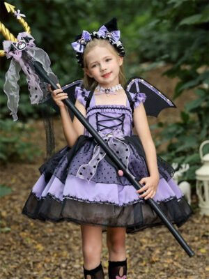 SetVestido de Niña Tematica Princesa Vestido Vispera con Banda y Collar TQP20