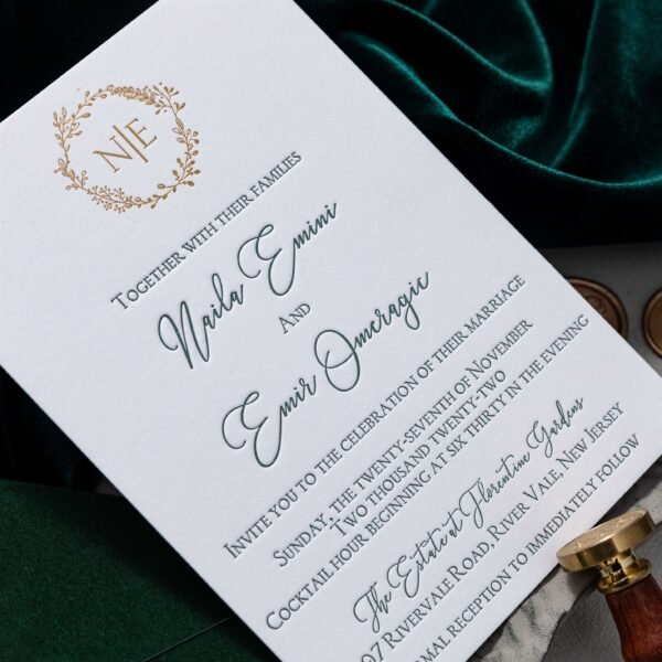 Impresion Letterpress personalizado de alta calidad en papel algodon
