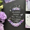 Acrilicos personalizados Diseño Flor Morado para XV ACR17