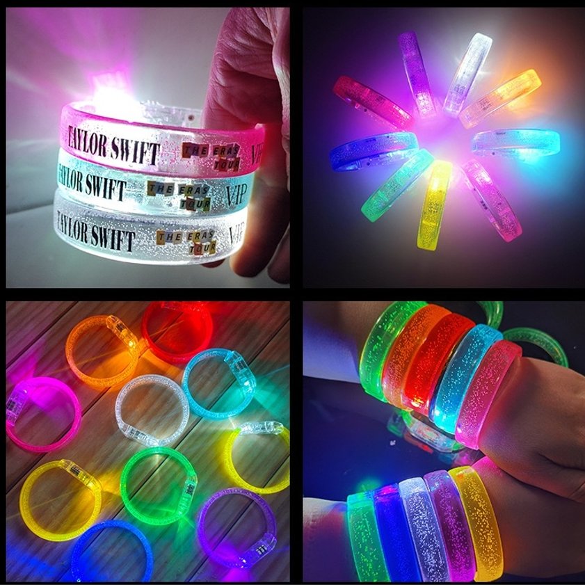 Pulsera Led LED pulseras luminadas de colores para fiesta con Impresión ...