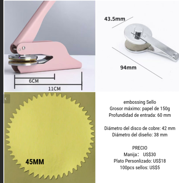 100 pcs sello adhesivo 45mm